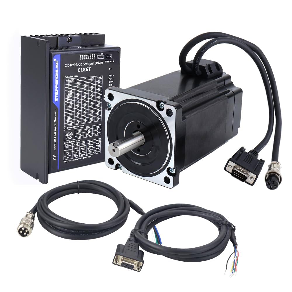 土-D - 「D2021」 STEPPERONLINE Closed Loop Stepper Motor 1 Axis CNC KIT 9.0Nm